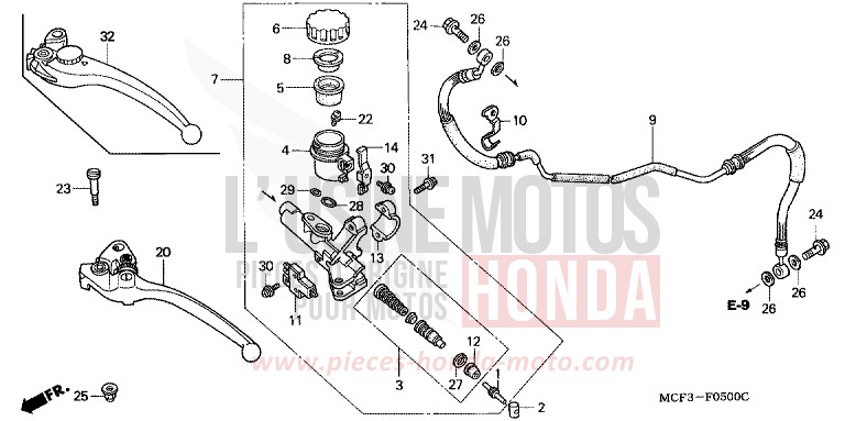 MAITRE-CYLINDRE von VTR1000 SP-2 BLACK (NH1E) von 2004